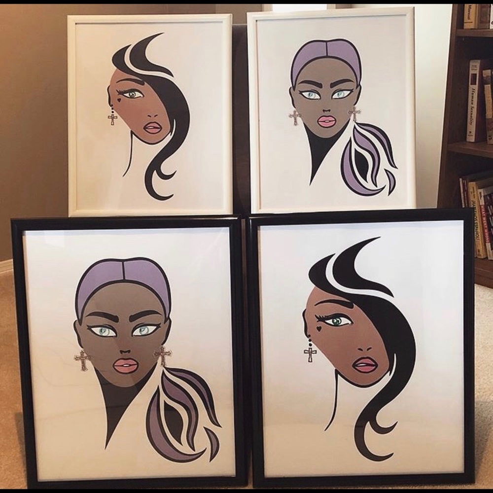 Large Prints in frame